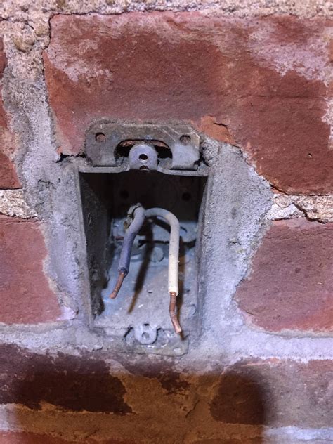 junction box brick wall|electrical box replacement.